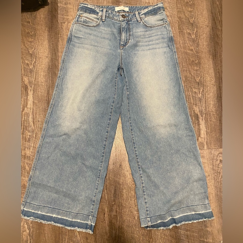 Skinnygirl wide leg jeans.